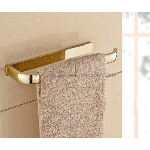 Luxury Gold Brass Ring Wall Mount Towel Ring Bathroom Accessories Bath Towel Holder rack Bath Hardware Nba844