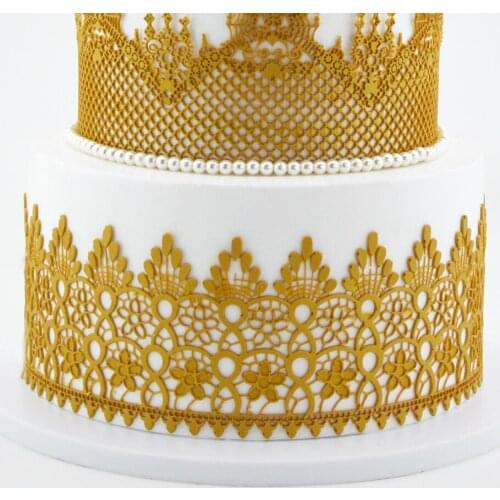 DIY Lace Mold Silicone Fondant Mould Cake Decorating Sugar Craft Mat Baking Tool