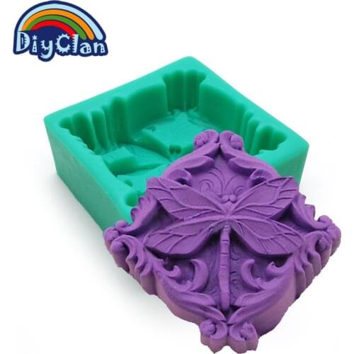 Dragonfly Soap Silicone Mold For Cake Pudding Jelly Dessert Chocolate Mould Butterfly Style 3D Handmade Soap Molds S0416HD