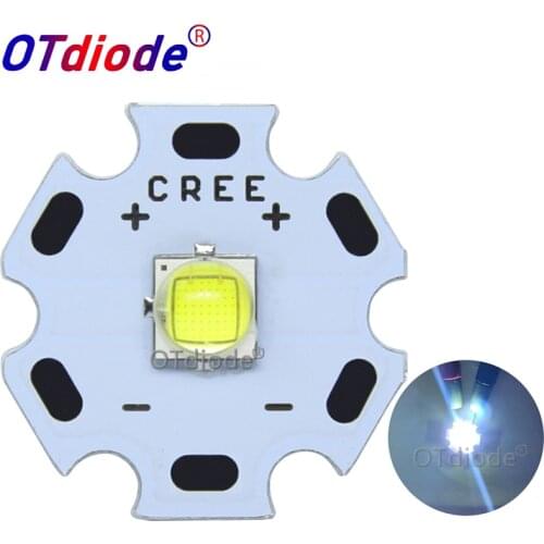 Cree XLamp XM-L2 XML2 T6 10W Cool White 6500K High Power LED Light Emitter Diode for flashlight on 16mm Black or White PCB
