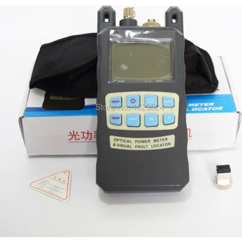 All-IN-ONE Fiber optical power meter -70 to +10dBm with 1mw 5km Fiber Optic Cable Tester Visual Fault Locator