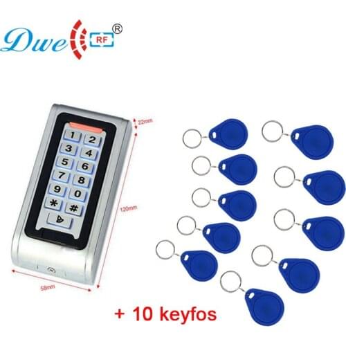 DWE CC RF access control waterproof IP68 keypad wiegand rfid gate reader for inside and outside door