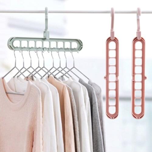 1 PC Multi-port Support Circle Clothes Hanger Clothes Drying Rack Multifunction Scarf Tie Belt Wardrobe Closet Storage Organizer