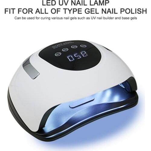 220W UV LED Nail Lamp Nail Dryer 57 LEDs Lamp Quick Drying Nail Gel Polish Manicure Pedicure Professional Nail Salon Lamp Dryer