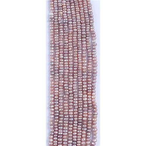 5-6mm pink button shape fresh water pearl strands for sale