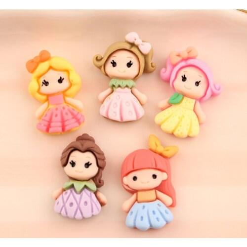 8pcs Mixed Lovely Princess Cute Flatback Resin Charms For Art Supply Decoration Charm Craft Hair Bow Center Scrapbook