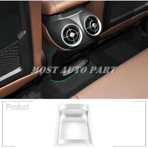 ABS Plastic Chrome Rear Air Vent Outlet Frame For Alfa Romeo Stelvio 2017-2020 1pcs Car Accessories Car Styling Car Trim