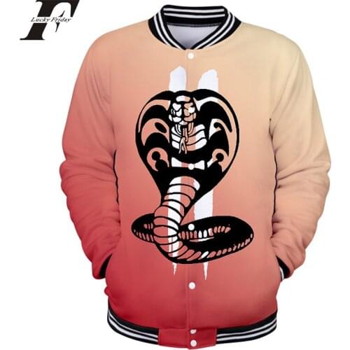 Cobra Kai Baseball Coats & Jackets kpop 3D Snake Print Fashion Spring Autumn Sports Slim Fit Jacket Men Brand Harajuku Wholesale