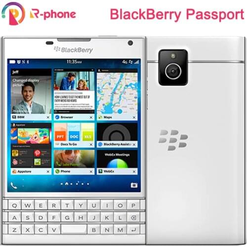 Original BlackBerry Passport Q30 Cellphone BlackBerry OS 10.3 Quad core 3GB RAM 32GB ROM 13MP Camera Refurbished cellphone