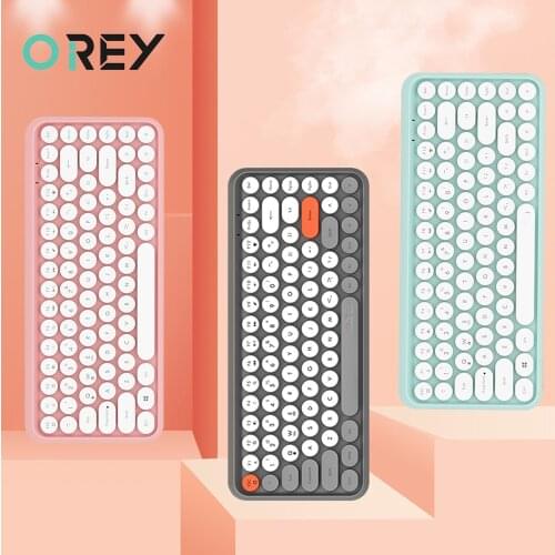 Bluetooth Keyboard Wireless Keyboard Mini Round Button Gaming Keyboard For Macbook PC Gamer Computer Laptop iPad Tablet Keyboard