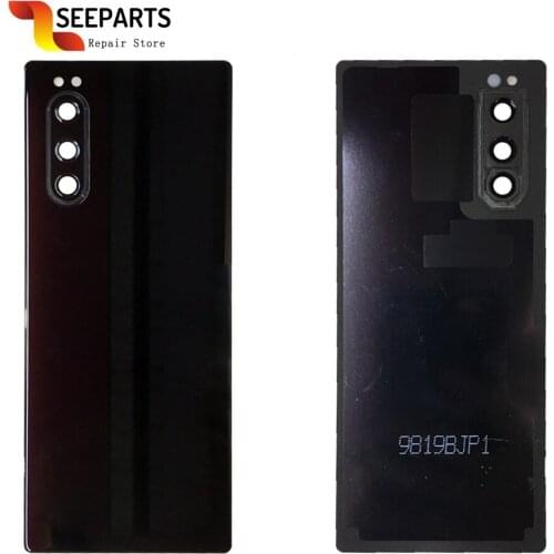 Black White NEW Cover For Sony Xperia 5 Battery Cover J9210 Rear Door Housing Back Case Replaced Phone For SONY 5 Battery Cover
