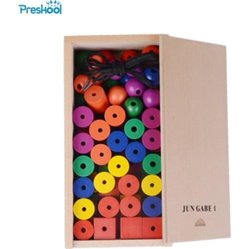 Montessori Baby Kids Toys Froebel Gabe Jun 1 Wooden Box Teaching Tools Learning Educational Preschool Training Brinquedo Juguets