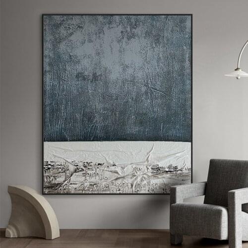 Black And White Abstract No Frame Canvas Texture Acrylic Oil Painting Wall Hangings Paintings Free Shipping Picture Art