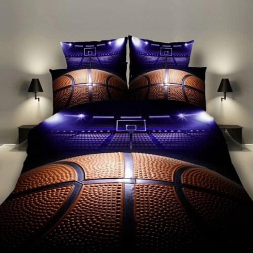 Bedding Sets 2/3pcs 3D Duvet Cover Bed Pillow Cases Single Queen King Size Basketball Football Baseball Sports Bed Cover Set