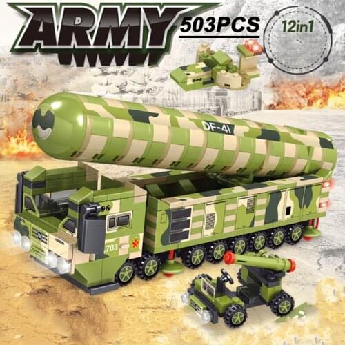 Technic 12-In-1 Single Two-Change Military Building Block Compatible With Childrens Enlightenment Puzzle Assembled Plastic Toys