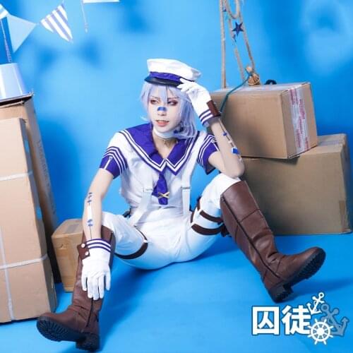 Game Identity V Luca Balsa Oceangoing Voyage Day Sailor Suit Party Uniform Cosplay Costume Halloween Christmas Adult Outfits