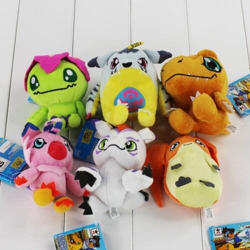 Hot 6 kinds Digimon Plush Patamon Agumon Yagami Taichi pendant keychain Toys Lovely Gifts