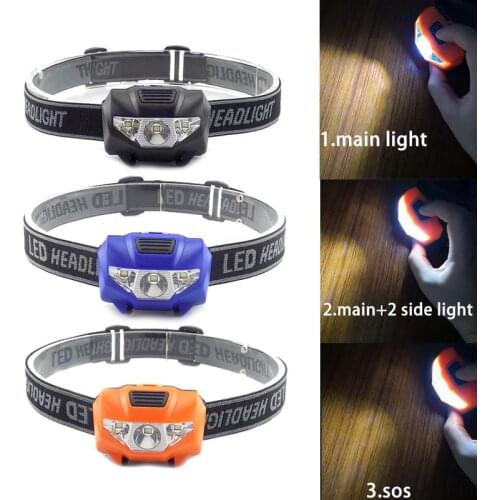 3W Mini Led Headlamp Lantern Flashlight Head Light Torch Lamp 3 Modes AAA Battery For Camping Fishing Biking