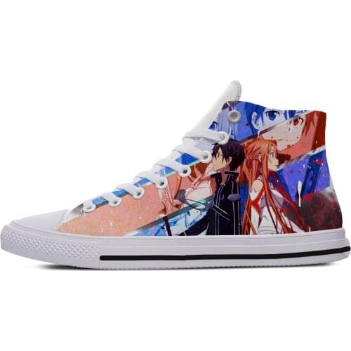 Zapatos De Hombre Sword Art Online Asuna Kirito Kirigaya Kazuto SAO Cosplay Anime Men Walking Man Casual Shoes