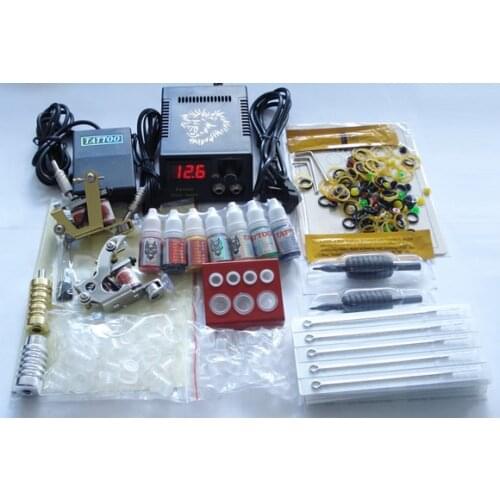 Beginner tattoo kit completed set permanent makeup tattoo kit best tattoo machines price micro needle machine