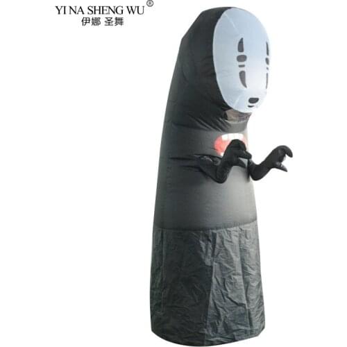 Inflatable Cosplay Ghost No Face Man Costume For Women Men Halloween Carnival Anime Faceless Man Party Costumes For Adult Unisex
