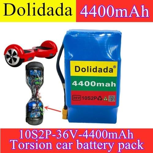 New 2021 torque balance car battery pack 10s2p 36V 4400mAh, powerful, durable + protection plate