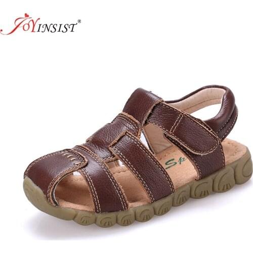 2019 New Shoes For Boys Of Summer Skin Leather Sandals In The Childrens Innocence Shoes Fashion Sandals