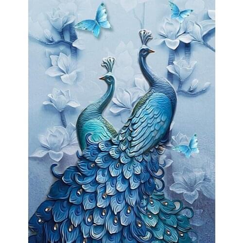 Oneroom Cutiepop Luxury Rhinestone Picture Paste Full 5D Diamond Painting Lover Peacock Wedding Gifts Mosaic Embroidery