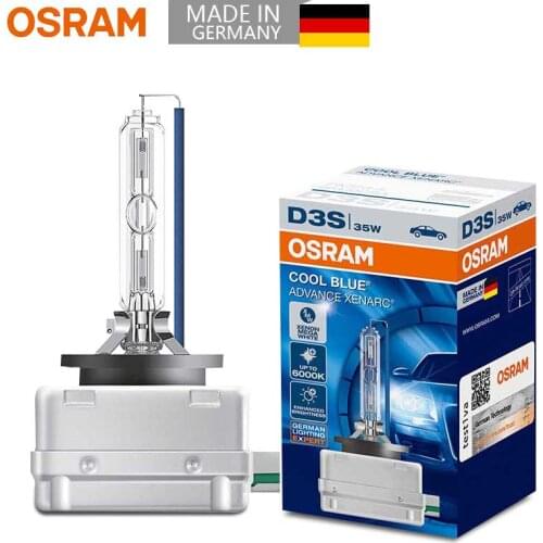 OSRAM D3S Original Xenon HID 66340CBA Cool Blue 6000K 12V 35W Car Head Lamp Auto Hi/Lo Beam Stylish Bulb (Single)