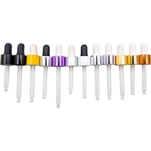 18mm 20mm 1/6 Dropper Cap Glass Dropper New Fashion Glass Dropper Cap White Oil Dropper For Essential Oil Bottle lids