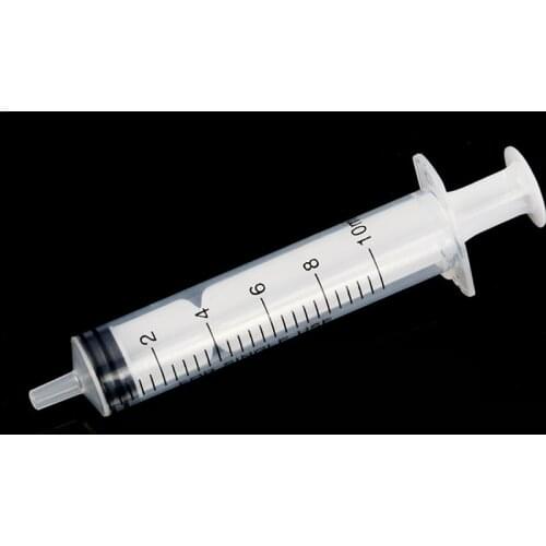 10ml Plastic Syringe Translucent Syringe Measuring Syringe With Cover Measuring Nutrient Hydroponics Mayitr