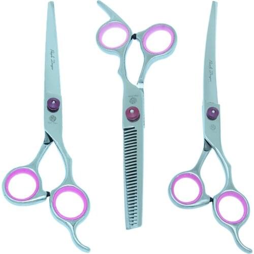 Purple Dragon 7 inch Professional Pet Scissors Japan 440C Cat Grooming Shear Puppy Cutting Thinning Tijeras Dog Suppliers B0007B