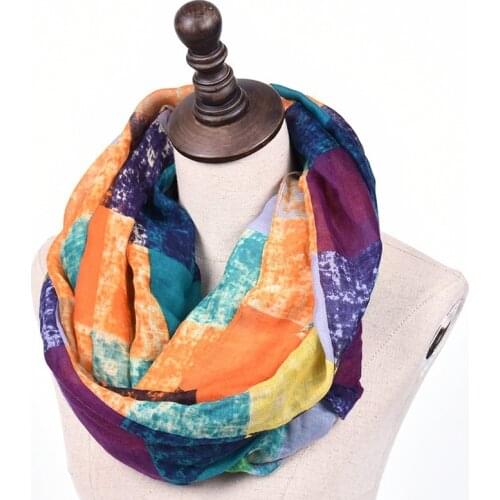 Luxury Brand Women Warm Plaid Ring Scarf Winter Infinity Soft Voile Print Circle Scarves Loop Shawl Ladies Echarpe Foulard