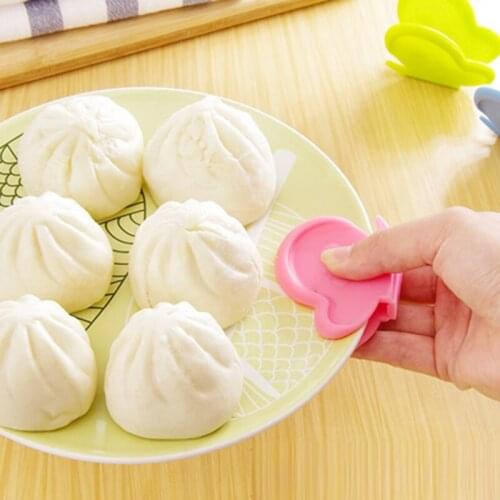1Pcs Kitchen Oven Baking Anti-Heat High Temperature Non-Slip Clamp Butterfly Silicone Clip Oven Mitts tools