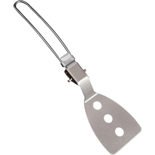 Stainless Steel Folding Spatula Food Turner Cookware Outdoor Picnic Equipment Camping Accessory G99D