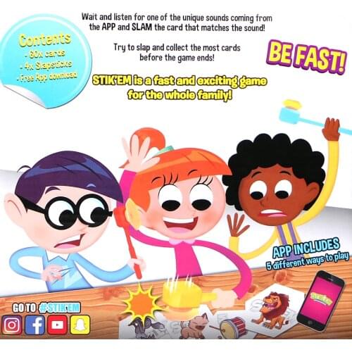 Stikem Slammer Card Games,slap stick challenge,Stik'em is a faster and exciting game for the whole family fun game