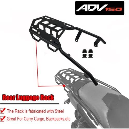 Motorcycle Rear Carrier Rack Luggage Suitbag Hard Board For Honda ADV150 X ADV 150 2019 2020 CNC Rear Suitcase Shelf Bracket