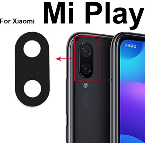 Rear Back Camera Glass Lens Cover For Xiaomi Mi Play MiPlay Camera Glass Lens Main Camera Glass Lens Replacement Repair Parts