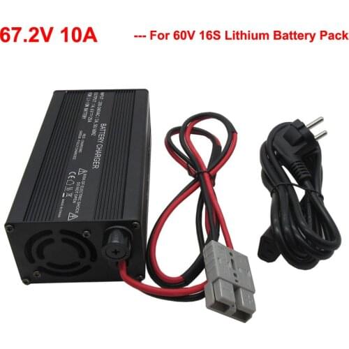 800W 16S 60V 10A / 20S 72V 8A Lithium Battery Charger Output 67.2V 84V 200 - 240V Input Ebike Charger