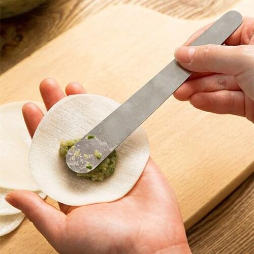 1PCS Stainless Steel Dumplings Wonton Bun Stuffing Spoon Ice-cream Spoons Kitchen Gadgets Pastry Dumplings Maker DIY Tools