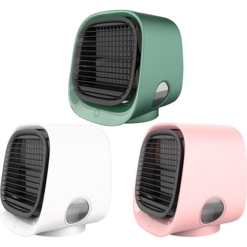 2Pcs Portable Mini Air Container 3-in-1 Desktop Cooler Tabletop Cool Water
