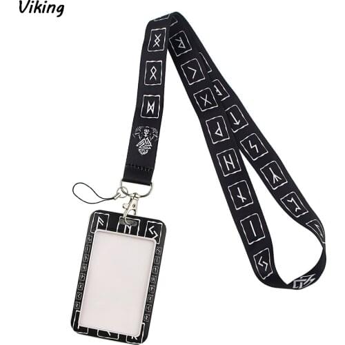 20pcs/lot G1564 Cartoon Viking Card Holder ID Holder Woman Man Bus Card Holder Staff Card With Lanyard