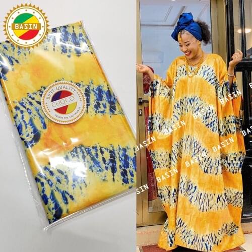 2020 Unique Design African Bazin Riche Senegal Jacquard Style Lace Fabric For Women Sewing Clothing Bazin Riche Broder