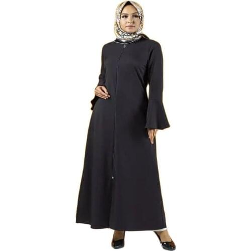 Abaya For Muslim Women Dress Kaftan Robe Trench Coats Femme Musulman Ensembles Abayas Hijab Caftan Dubai Turkey Islamic ClotF896