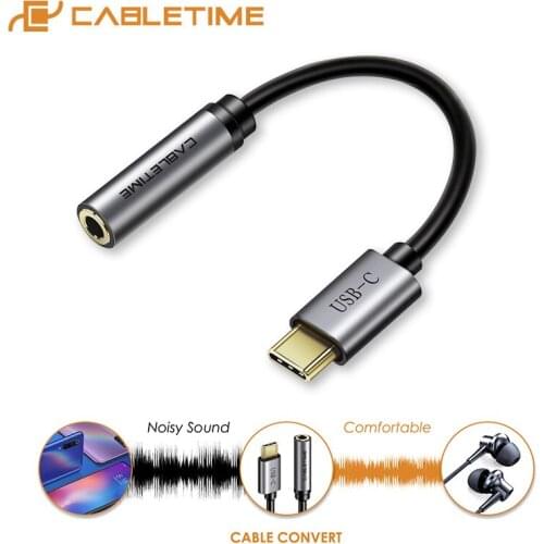 CABLETIME Type C Adapter Earphone USB C to 3.5mm AUX Headphones Adapter Audio cable For Huawei V30 mate 20 P30 pro Xiaomi C019