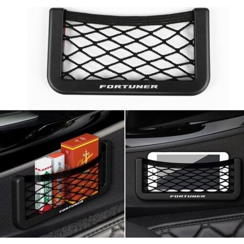 Car Storage Net Bag Phone Holder Pocket Organizer for Toyota Fortuner 2009 2017 2018 2019 Accessories Car Styling