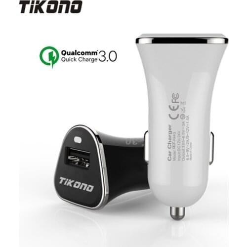 Tikono Qualcomm Quick Charge 3.0 5V 3A Fast USB Car Charger for Samsung Galaxy S7 Edge Note 5 Xaiomi Mi5 QC 3.0 Fast Charger