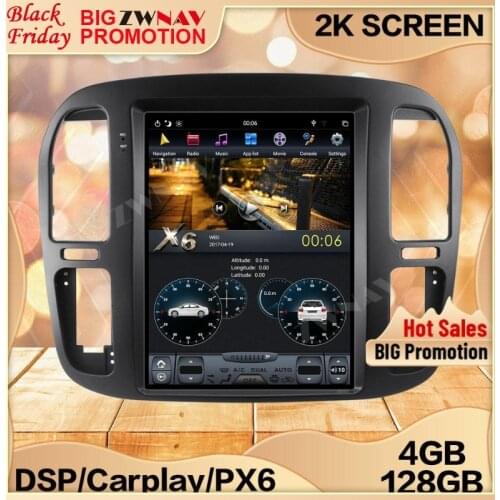4+128G Tesla Screen For TOYOTA LAND CRUISER LC100 1992-2000 2001 2002 Android Unit Car Multimedia Player GPS Audio Radio Stereo