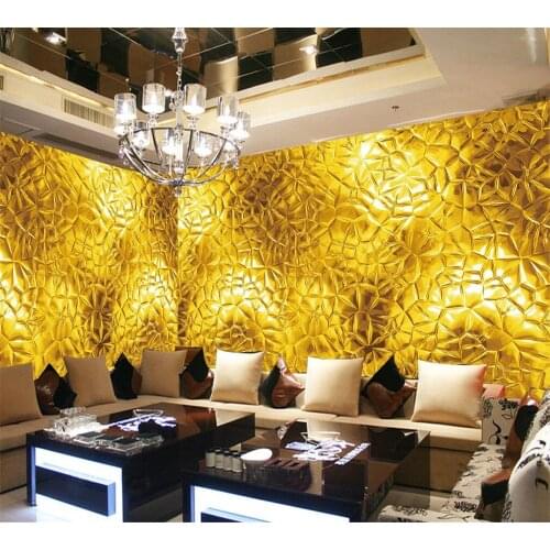 Beibehang Custom high-end wallpaper 3D three-dimensional golden background glazed entertainment background decorative painting