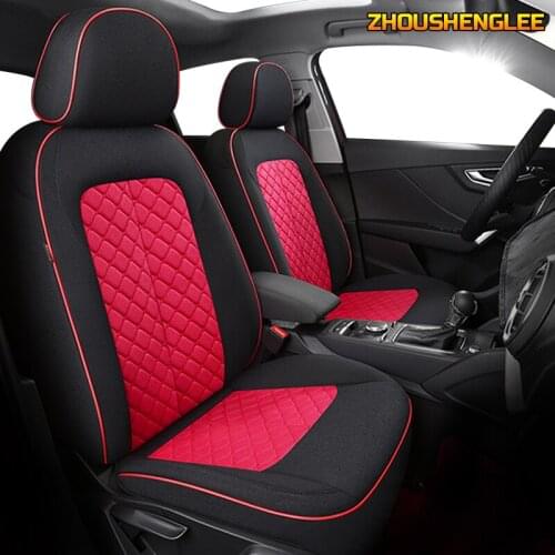 ZHOUSHENGLEE Custom FLAX car seat covers For SKODA Yeti KODIAQ Octavia Superb Fabia Rapid KAROQ KAMIQ Automobiles Seat Covers